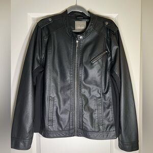 NWT Maurice’s Black Faux Leather Moto Jacket Size XXL